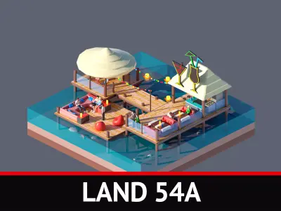 land 54A Low-poly 3D model