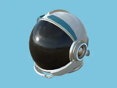 Astronaut Helmet 01 - SpaceX - Character Design Fashion Low-poly 3D model