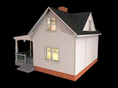 house Low-poly 3D model 23