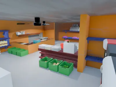 Small shop Colmado 3D model