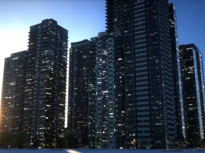 City Block Type B25 3D model