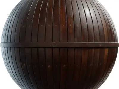 Weathered Slatted Gate Panels Texture