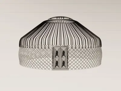Kyrgyz yurt 3D model