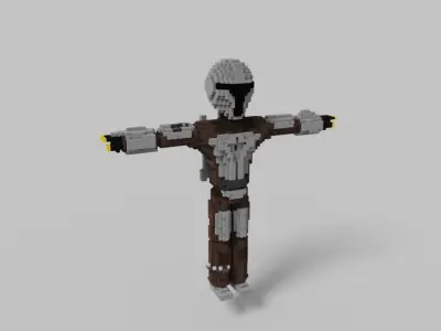Mandalorian VOXEL Collection STAR WARS Low-poly 3D model