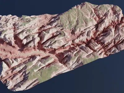 Zion National Park Low-poly 3D model