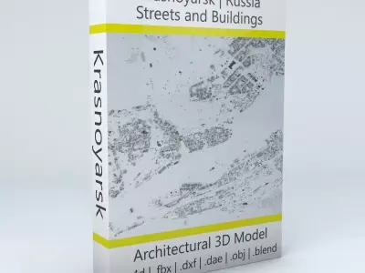 Krasnoyarsk Streets and Buildings 3D model