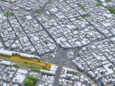 Campinas Brazil 25km Low-poly 3D model