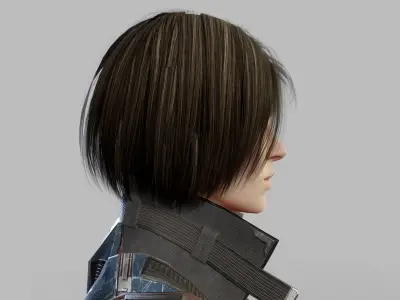 Female Sci Fi Soldier Low-poly 3D model purchase