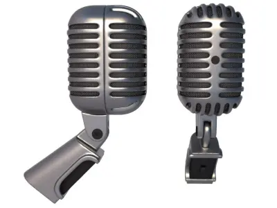 Microphone collection 3D model