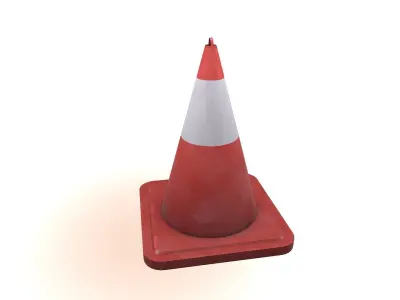 Traffic Cone - Road Pontoon Low-poly 3D model