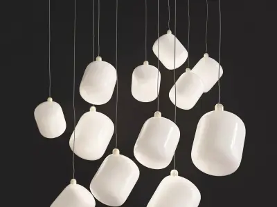 Custom Pendant Lighting-Cubes by Shakuff low poly 3d model Low-poly 3D model