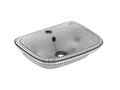 Eurostyle Semi recessed Basin 60 Set 3D model