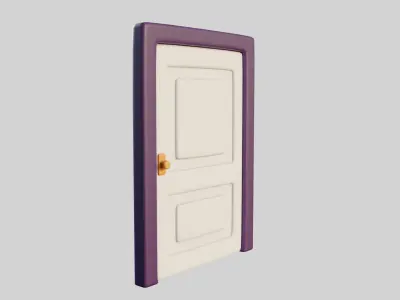 Cartoon Door 6a 3D model