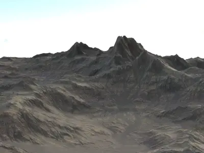 Desert landscape 03 Low-poly 3D model