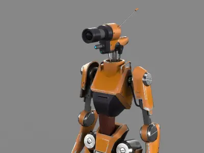 Cartoon CameraBot Low-poly 3D model