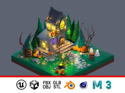 land 5A Low-poly 3D model