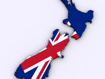 Map of New Zealand 3D model