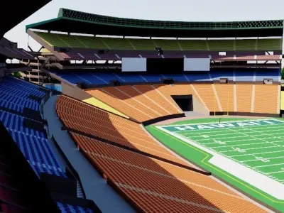 Aloha Stadium - Hawaii Low-poly 3D model