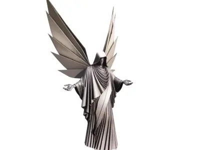Modern Hooded Angel Sculpture 3D model