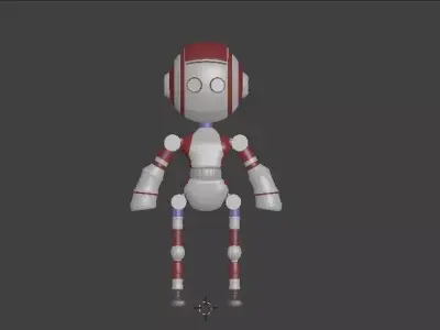 High Poly Robot humanoid 3D model