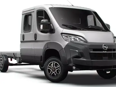Opel Movano Chassis DoubleCab L4 2026 3D model