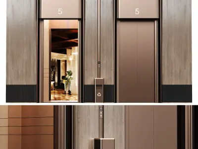 Elevator Lobby Design Low-poly 3D model