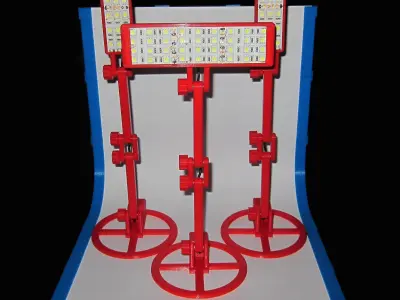 SET - Infinite Seamless White Backdrop And LED Light - RCA 3D print model