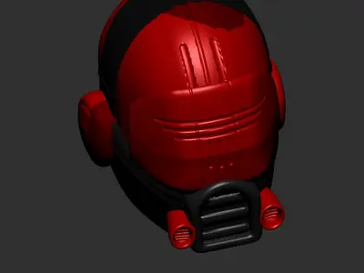 helmet high poly sculpt 3d printable ver 7 3D model 3D model 134