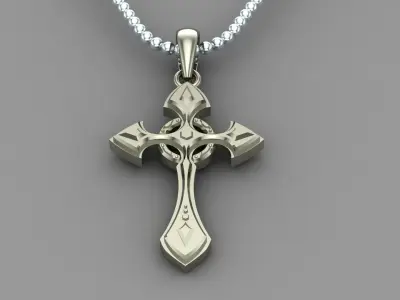 Light Gold Cross New Design  CP 54 3D print model