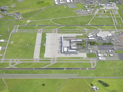 Berlin - Brandenburg Airport - BER Low-poly 3D model