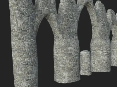 Fyrish Monument Low-poly 3D model