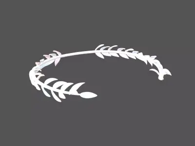 Laurel Wreath Head v1 012 Low-poly 3D model