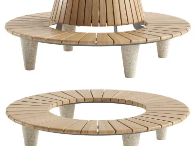 ROUND BENCH 3D model