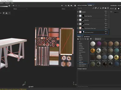 Gaming Props - Writing Desk Low-poly 3D model