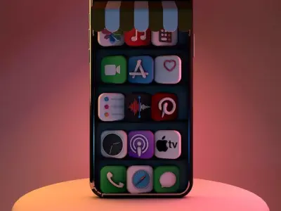 APP STORE Low-poly 3D model