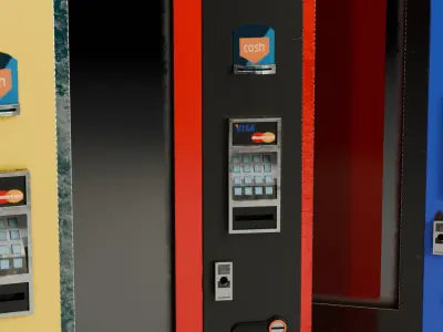 Vending Machine Digital Low-poly 3D model
