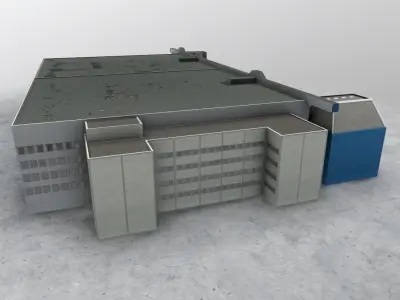 EGKK Hangar 1 Low-poly 3D model