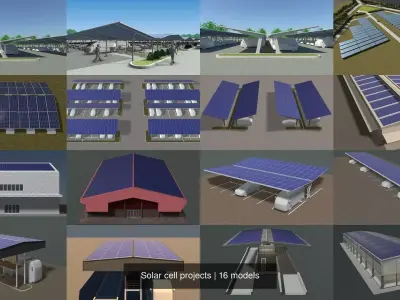 Solar cell projects 3D Model Pack