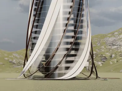 Future building Tower City 2 3D model