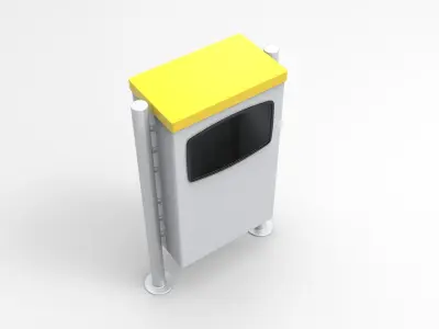 Basic Bin Low-poly 3D model