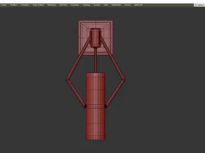 Raef Wall Sconce Low-poly 3D model
