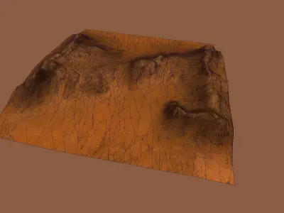 Mars Environment Low-poly 3D model