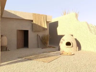 Ancient Egyptian House  3D model