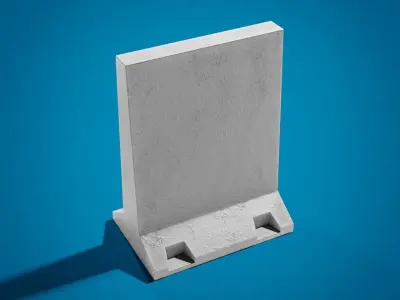 Traffic barriers Low-poly 3D model Low-poly 3D model