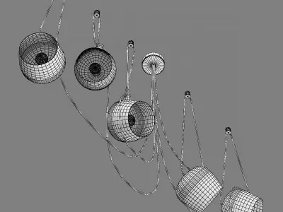 727153 Omega Lightstar chandelier hanging 3D model