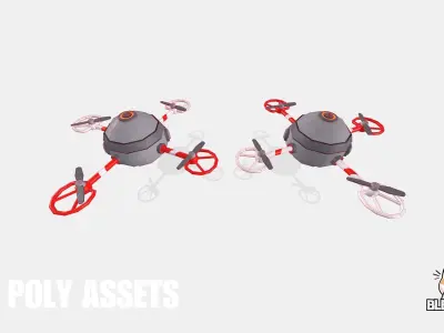 Low Poly Sci-Fi Drone Low-poly 3D model