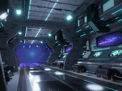 Sci-Fi Corridor 3D model order