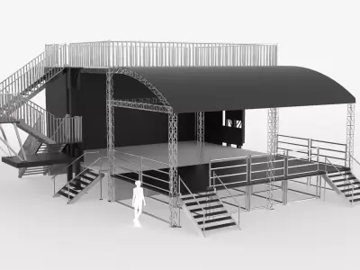 Stage Line PROMOBILE - With front extension 3D model