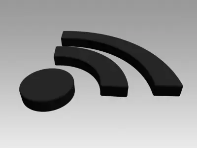 Wifi wireless internet logo 3D model