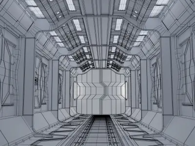 Sci-Fi  Corridor 3D model